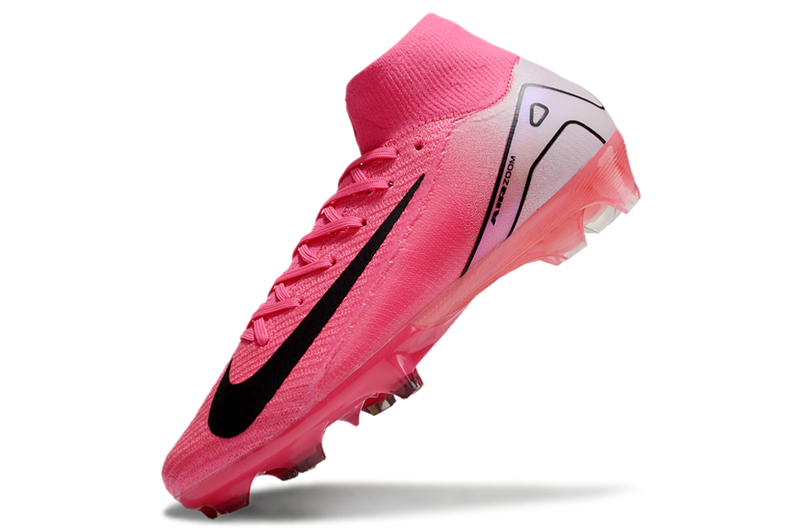 Chuteira Campo Nike Air Zoom Mercurial Superfly 10 Elite FG Rosa e Preto