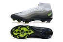 Chuteira Campo Nike Air Zoom Mercurial Superfly 10 Elite FG Branca, Cinza e Verde