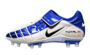 Chuteira Campo Nike Total 90 FG Branca e Azul