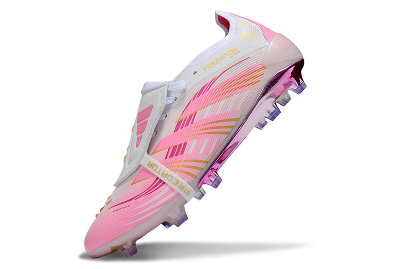 Chuteira Campo Adidas Predator FT 30 Elite FG Branco e Rosa