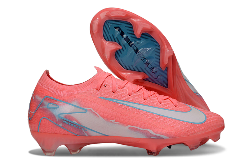 Chuteira Campo Nike Air Zoom Mercurial Vapor 16 Elite FG Rosa e Azul