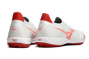 Chuteira Society Mizuno Morelia Neo Sala TF Branca e Vermelha "Charge Pack"
