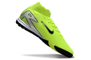 Chuteira Society Nike Air Zoom Mercurial Superfly 10 Elite TF Verde e Preta "Mad Voltage"