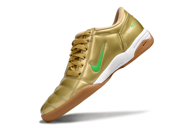 Chuteira Futsal Nike Total 90 IC Dourado e Verde