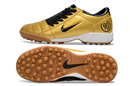 Chuteira Society Nike Total 90 TF Dourado e Preto