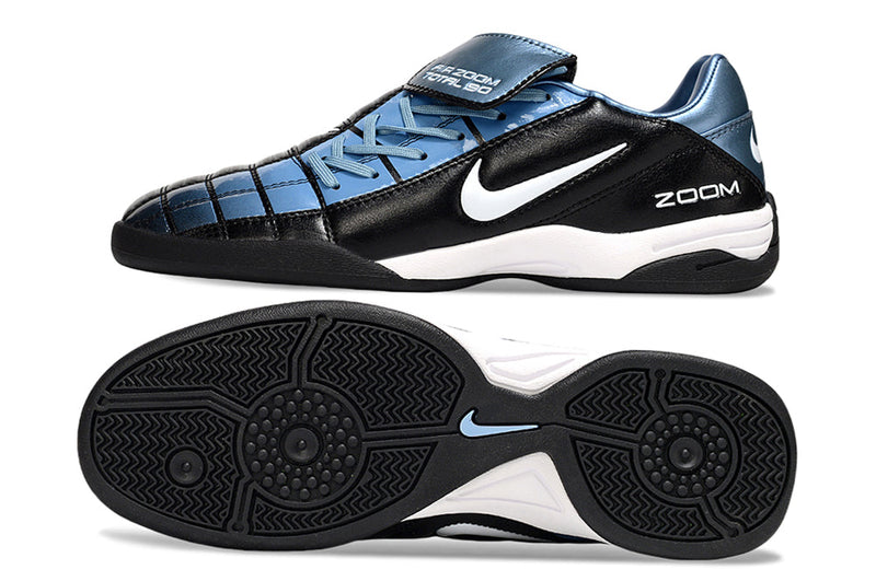 Chuteira Futsal Nike Total 90 IC Preto e Azul