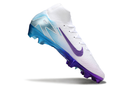 Chuteira Campo Nike Air Zoom Mercurial Superfly 10 Elite FG Branco, Roxo e Azul 'Chromatic"