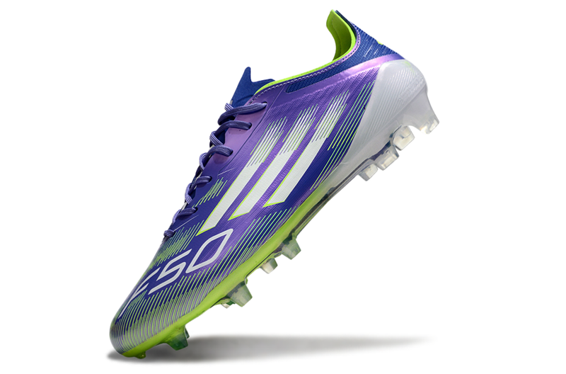 Chuteira Campo Adidas F50 FG Roxa e Verde