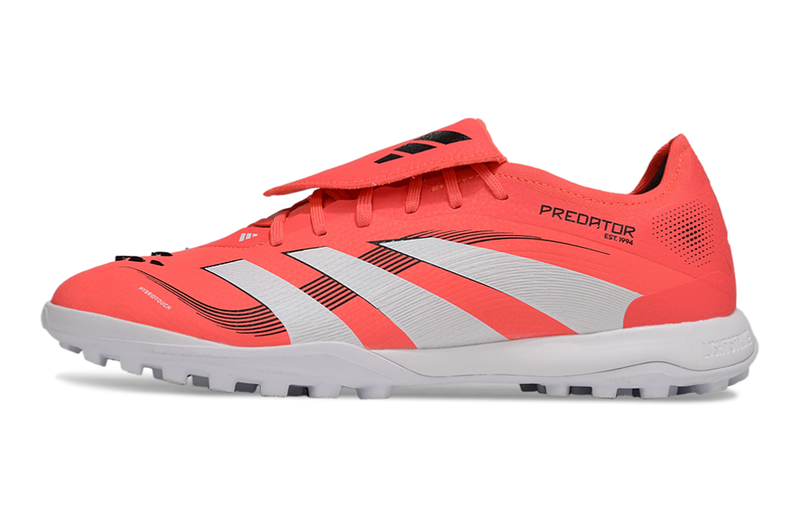 Chuteira Society Adidas Predator League Elite TF Vermelho e Preto "Pure Victory"