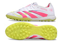 Chuteira Society Adidas Predator Elite TF Branco, Rosa e Verde "Celestial Victory'