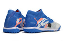 Chuteira Society Puma Future 8 TF Azul e Cinza "Forever"