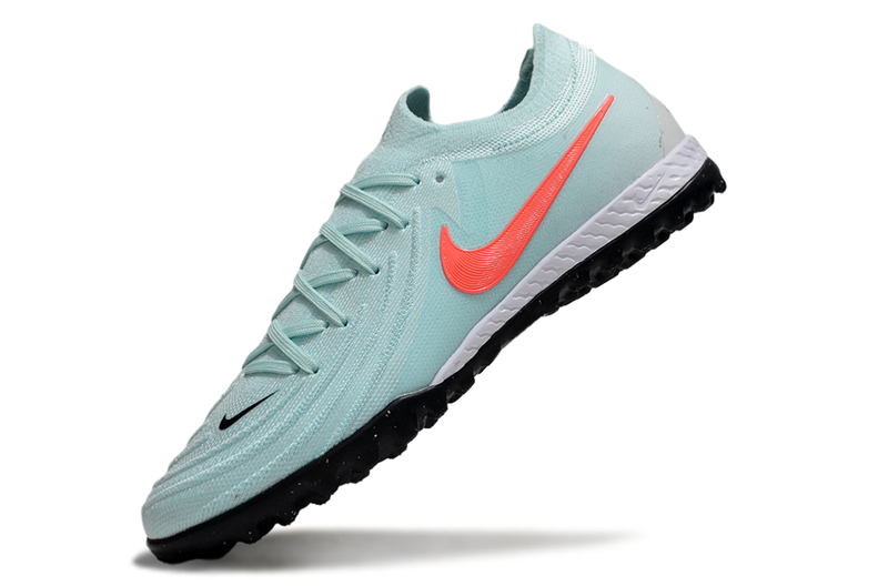 Chuteira Society Nike Phantom GX 2 Elite TF Verde e Laranja "Mad Energy"