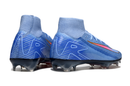 Chuteira Campo Nike Air Zoom Mercurial Superfly 10 Elite FG Azul e Vermelho