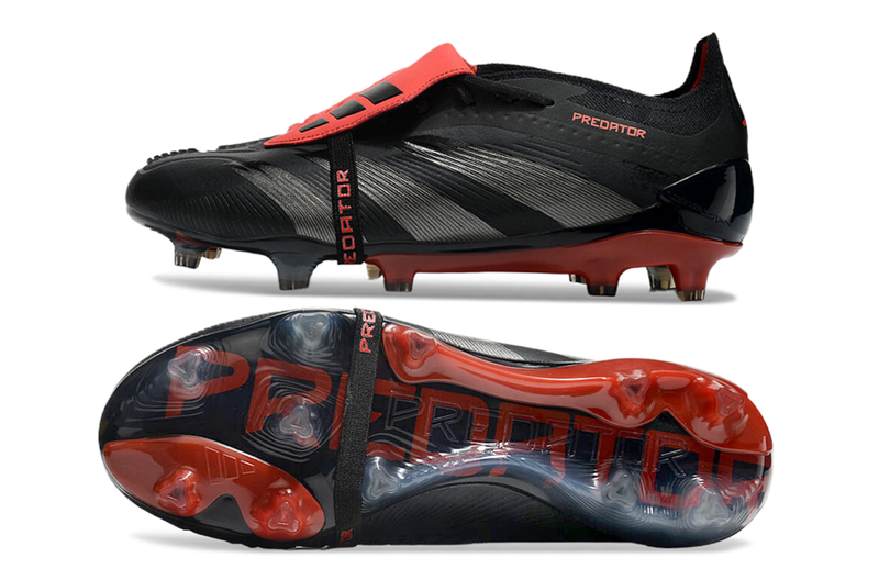 Chuteira Campo Adidas Predator FT 30 Elite FG Preta e Vermelha