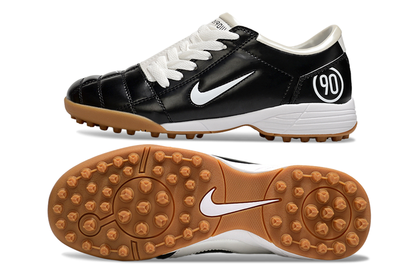 Chuteira Society Nike Total 90 TF Preto e Branco
