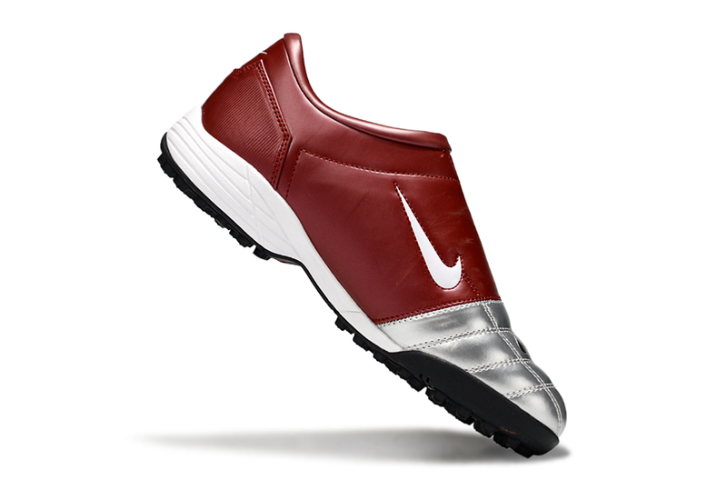 Chuteira Society Nike Total 90 TF Prata e Bordo