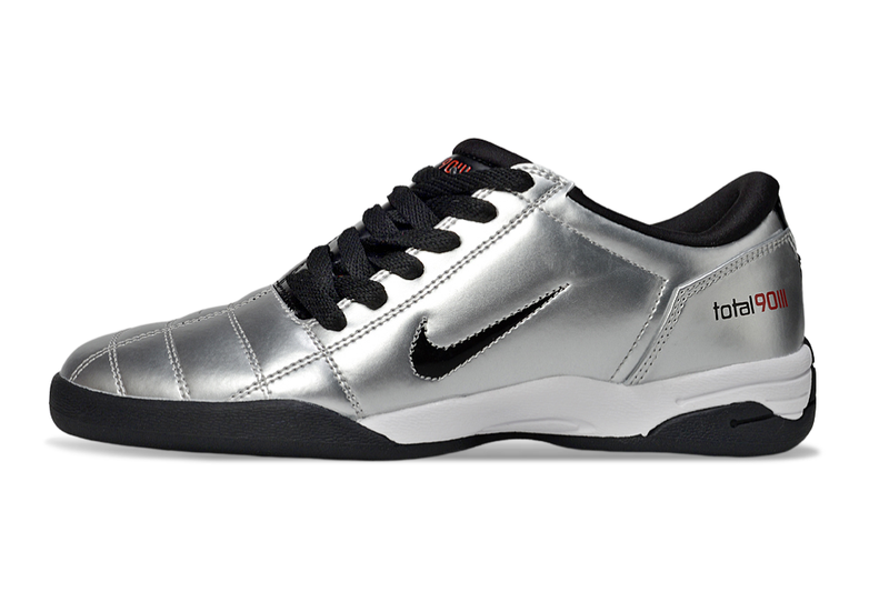 Chuteira Futsal Nike Total 90 IC Prata e Preto