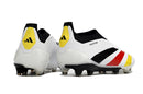 Chuteira Campo Adidas Predator LL Elite FG Branca, Preta, Amarelo e Vermelho