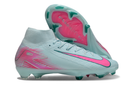 Chuteira Campo Nike Air Zoom Mercurial Superfly 10 Elite FG Verde e Rosa