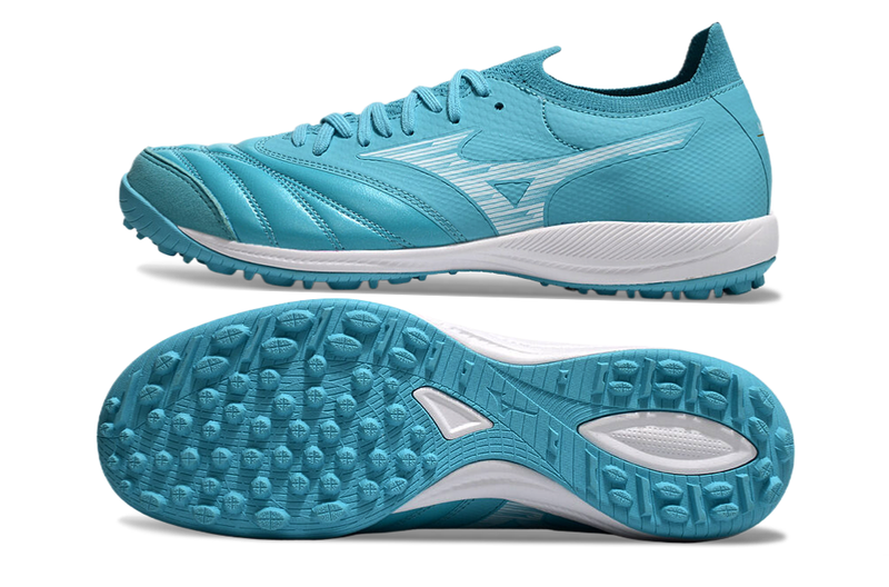 Chuteira Society Mizuno Morelia Neo Sala TF Azul