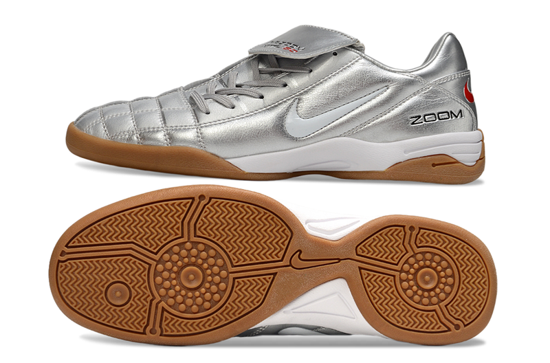 Chuteira Futsal Nike Total 90 IC Prata