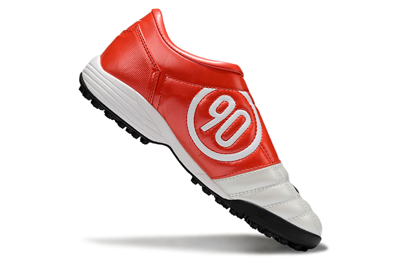 Chuteira Society Nike Total 90 TF Branca e Vermelha