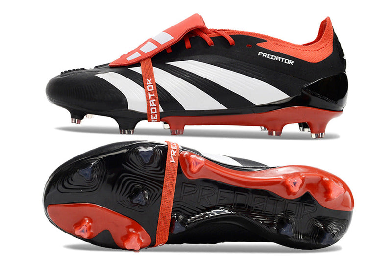 Chuteira Campo Adidas Predator FT 30 Elite FG Preta e Vermelha