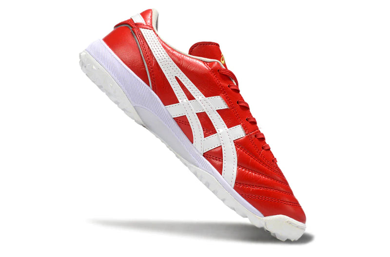 Chuteira Society Asics Japan TF Vermelha