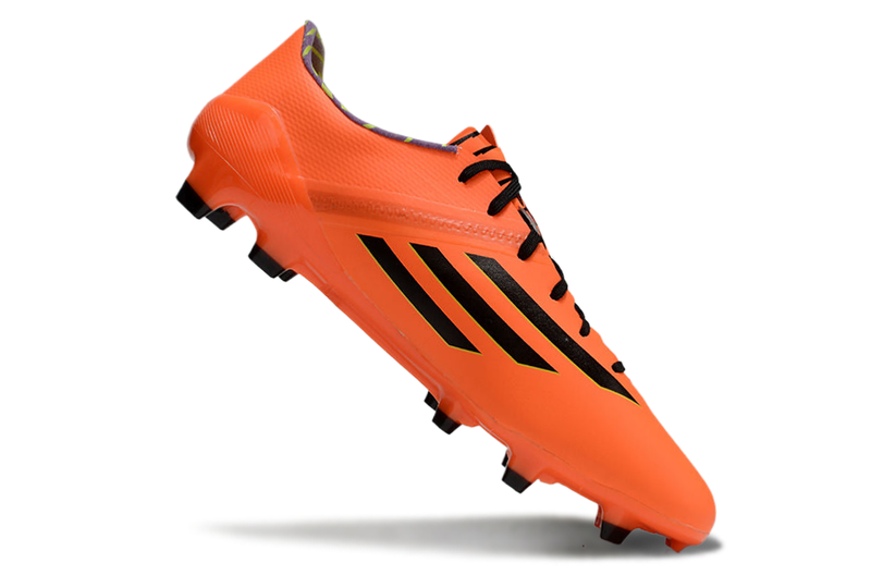 Chuteira Campo Adidas F50 Adizero FG Laranja e Preto