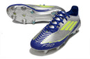 Chuteira Campo Adidas F50 Ponta de Aluminio Prata, Azul e Verde