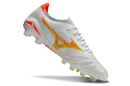 Chuteira Campo Mizuno Morelia Neo 4 Beta FG Branca e Laranja