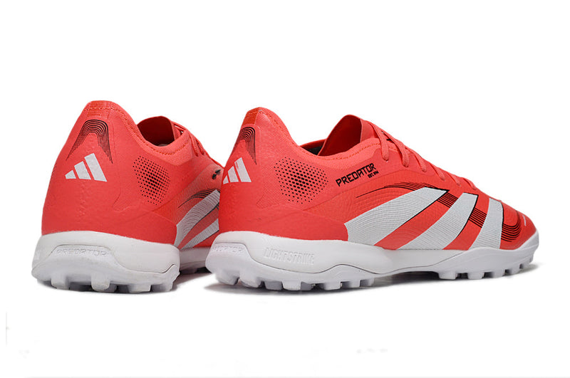 Chuteira Society Adidas Predator Elite TF Vermelha e Branca "Pure Victory"