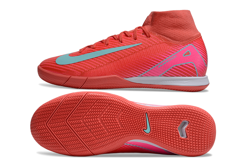 Chuteira Futsal Nike Air Zoom Mercurial Superfly 10 Elite IC Rosa e Azul