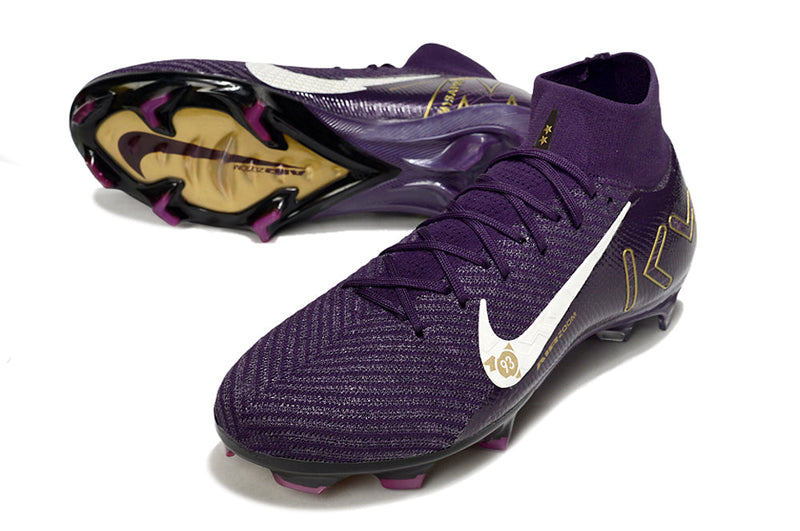 Chuteira Campo Nike Air Zoom Mercurial Superfly 10 Elite FG Roxa "Mbappes"