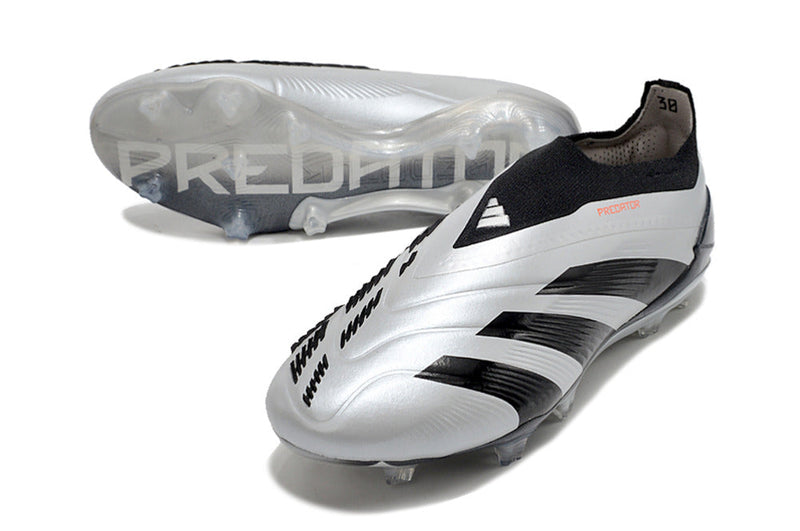 Chuteira Campo Adidas Predator LL Elite FG Prata e Preta