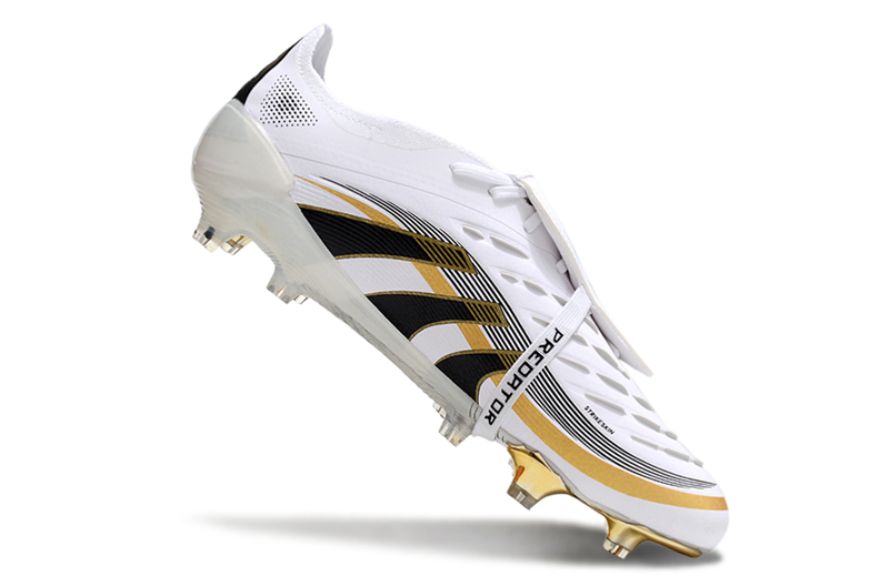 Chuteira Campo Adidas Predator FT 30 Elite FG Branco, Dourado e Preto "TEAMGEIST"