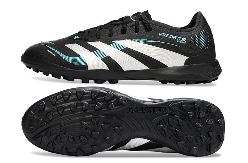 Chuteira Society Adidas Predator Elite TF Preto, Branco e Verde