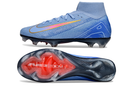 Chuteira Campo Nike Air Zoom Mercurial Superfly 10 Elite FG Azul e Vermelho
