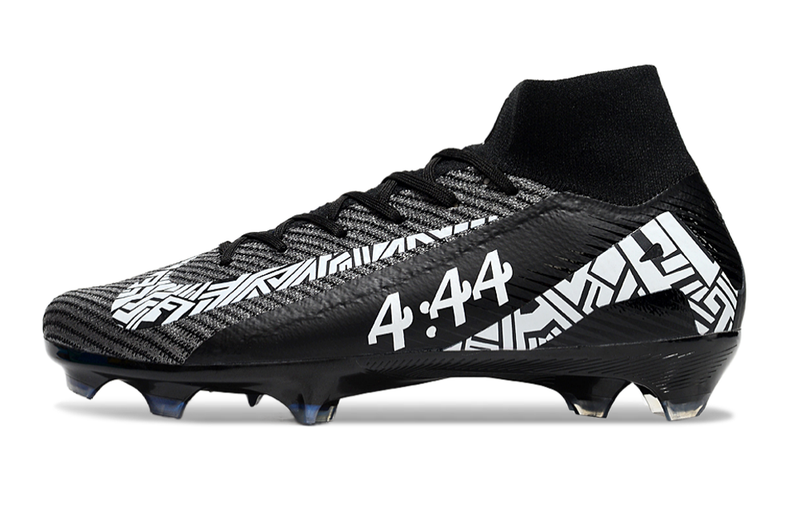 Chuteira Campo Nike Air Zoom Mercurial Superfly 10 Elite FG Preta e Branca