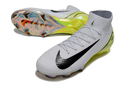 Chuteira Campo Nike Air Zoom Mercurial Superfly 10 Elite FG Cinza e Verde
