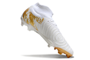 Chuteira Campo Nike Phantom Luna 2 Elite FG Branca e Dourado