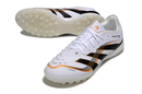 Chuteira Society Adidas Predator Elite TF Branco, Preto e Dourado "TEAMGEIST"