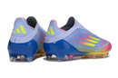 Chuteira Campo Adidas F50+ LL FG Rosa e Azul "Celestial Victory"