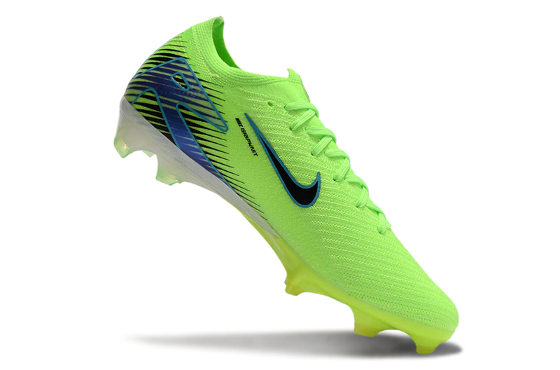 Chuteira Campo Nike Air Zoom Mercurial Vapor 16 Elite FG Verde e Azul