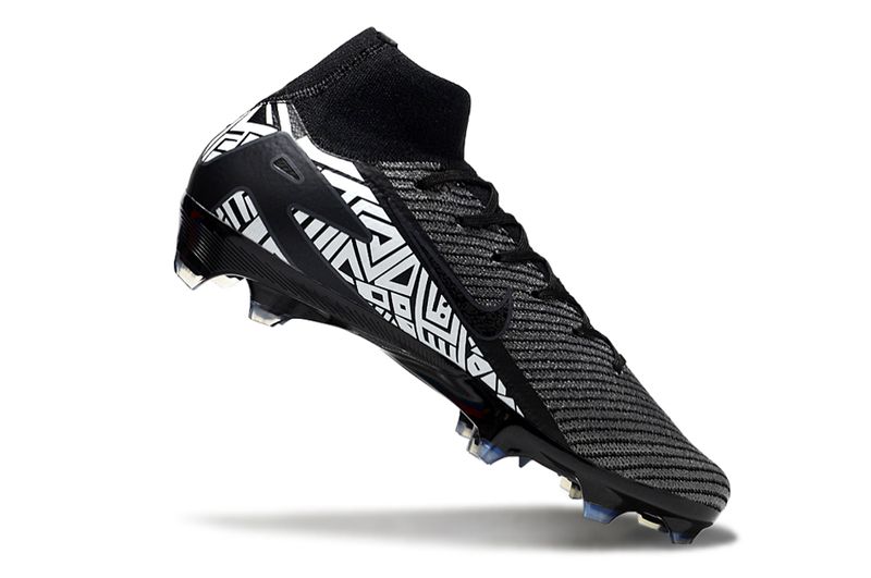 Chuteira Campo Nike Air Zoom Mercurial Superfly 10 Elite FG Preta e Branca