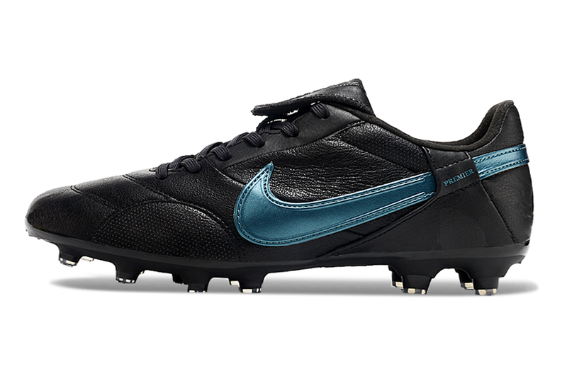 Chuteira Campo Nike Premier 3 FG Preto e Azul