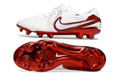 Chuteira Campo Nike Tiempo Legend 10 Elite FG Branca e Vermelha "Chromatic"