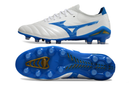 Chuteira Campo Mizuno Morelia Neo 4 Beta FG Branca e Azul