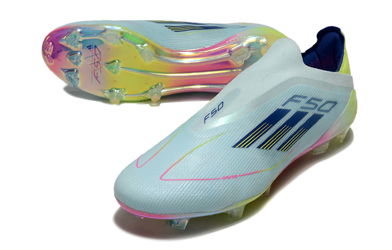 Chuteira Campo Adidas F50 LL FG Branca e Colorida "Olympic Boot Pack"