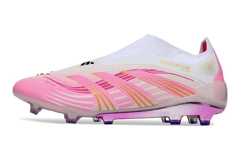 Chuteira Campo Adidas Predator LL Elite FG Branco e Rosa